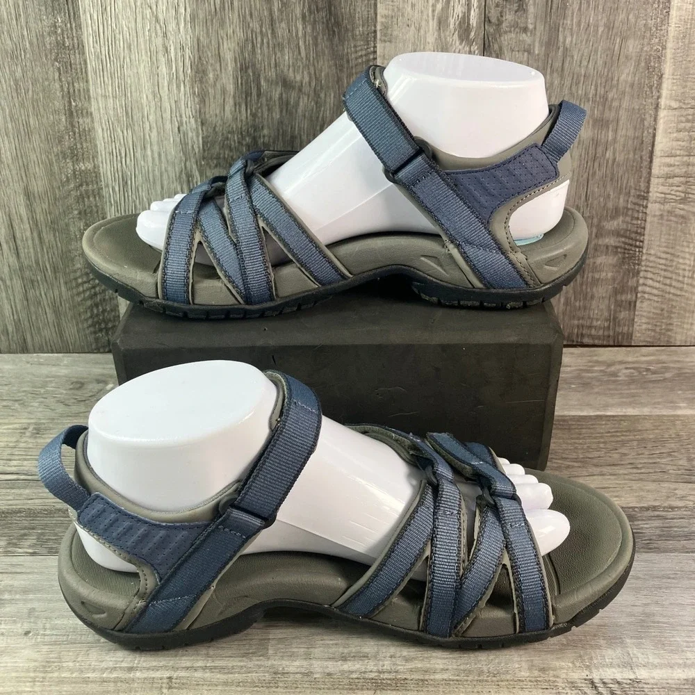 Teva Tirra Blue Grey Athletic Sandals Womens 8 Hiking Water Shoes 4266